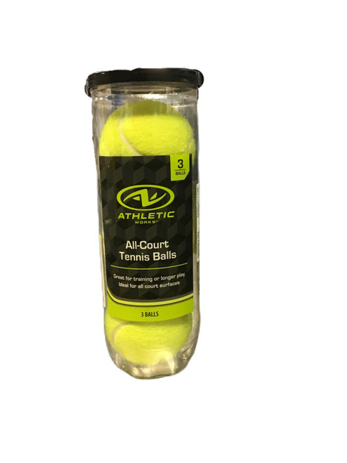 Used Athletic Works 3-ball Tennis Canister 11730-S000067683 Vist Large View of Product Image Which is Used Athletic Works 3-ball Tennis Canister