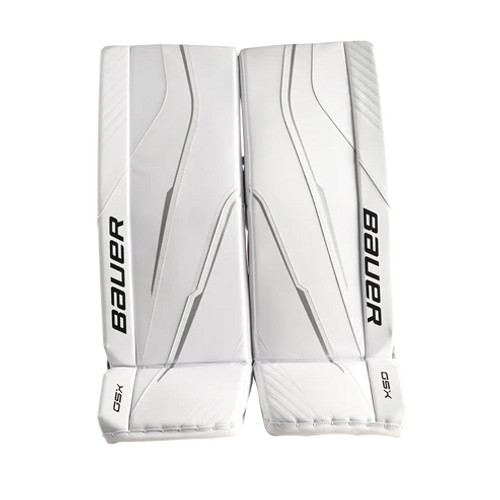 Vist Large View of Product Image Which is New Bauer GSX GOAL PAD Goalie Leg Pads Senior White 34"