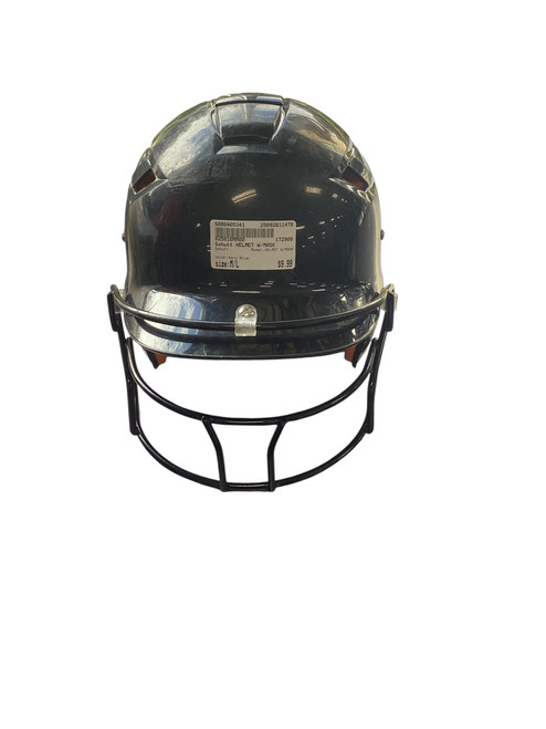Vist Large View of Product Image Which is Used Schutt HELMET W/MASK Batting Helmet w/Mask Navy Blue M/L