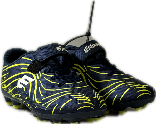 Vist Large View of Product Image Which is Used Soccer Cleats Navy Blue And Lime Youth 12.5