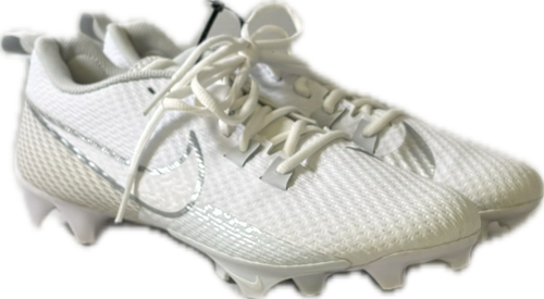 Vist Large View of Product Image Which is Used Nike Adult FB Cleats White And Silver Senior 10.5