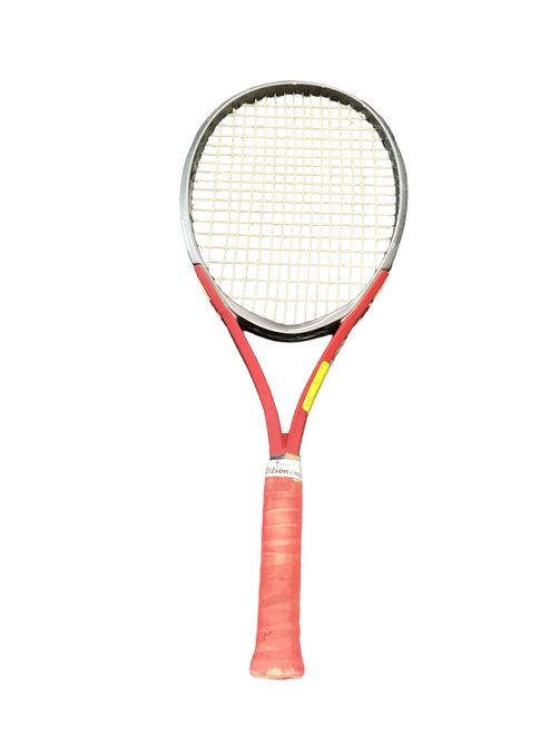 Vist Large View of Product Image Which is Used Wilson TRIAD XP5 V1.0 Adult Tennis Racquet Red 4 1/4"