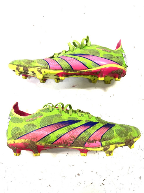 Vist Large View of Product Image Which is Used Adidas Soccer Cleats Neon Green Senior 9.5