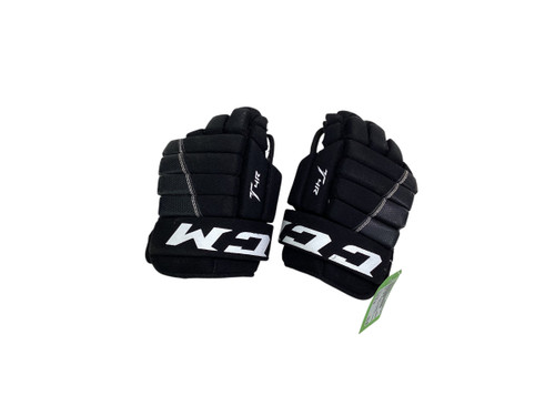 Vist Large View of Product Image Which is Used CCM T4R BLACK GLOVES Junior Gloves Black 10"