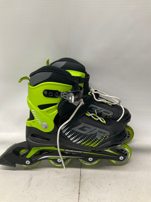 Vist Large View of Product Image Which is Used Bladerunner PHOENIX ADJ 5-8 Senior Rec Fitness Skates Neon Green Adjustable