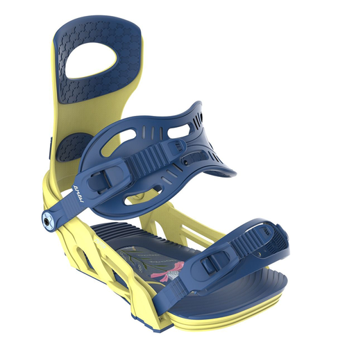 Vist Large View of Product Image Which is New Bent Metal Metta 2026 Snowboard Bindings Yellow- MD/LG