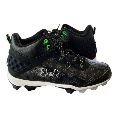 Vist Large View of Product Image Which is Used Under Armour BASEBALL CLEATS BB/SB Cleats Black Senior 5.5