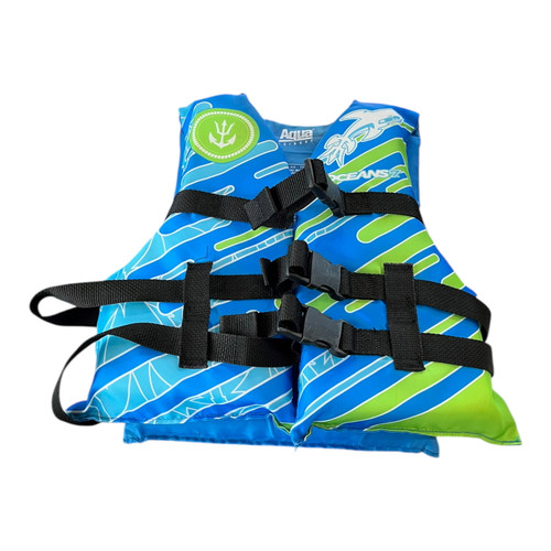 Vist Large View of Product Image Which is Used AQUA LEISURE Youth PFD Royal Blue Youth 50-90