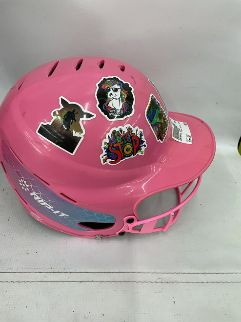 Vist Large View of Product Image Which is Used SOFTBALL HELMET Batting Helmet w/Mask Pink SM