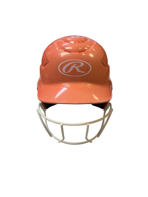 Vist Large View of Product Image Which is Used Rawlings WALRCFHMSBFG Batting Helmet w/Mask Pink SM