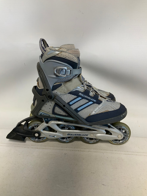 Vist Large View of Product Image Which is Used Rollerblade AERO 6 ALU WOMENS Senior Rec Fitness Skates Grey Senior 9