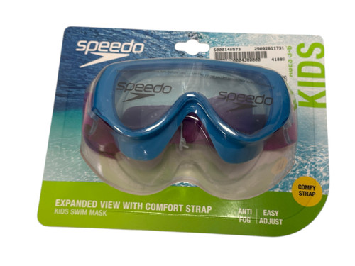 Vist Large View of Product Image Which is New Speedo Expanded view w/ Comfort Strap Kids Swim Mask Royal Blue Age 3-6