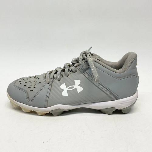 Vist Large View of Product Image Which is Used Under Armour LEADOFF BB/SB Cleats Grey Junior 06