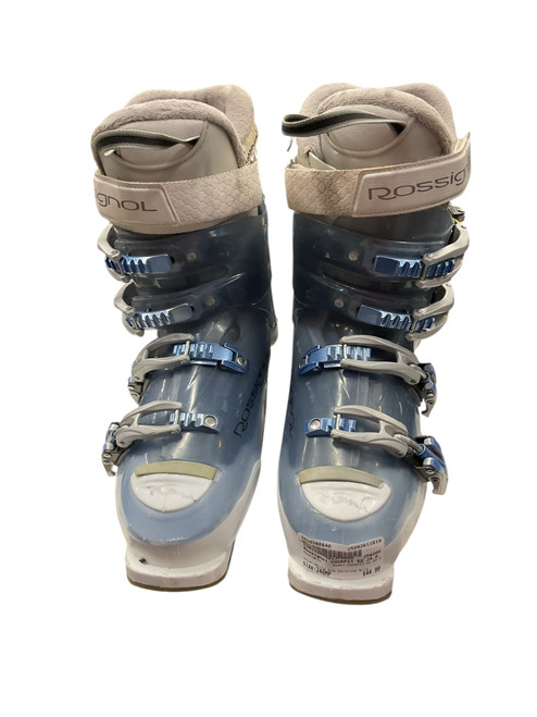 Vist Large View of Product Image Which is Used Rossignol COCKPIT SZ 24.0 Womens DH Ski Boot White And Carolina Blue 240 MP - J06 - W07