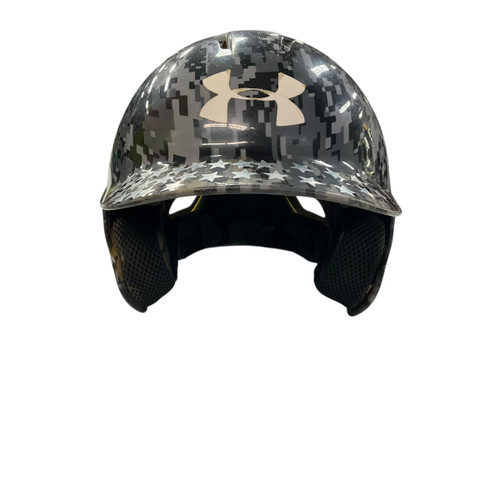 Vist Large View of Product Image Which is Used Under Armour BATTING HELMET CAMO Batting Helmet No Mask Grey SM
