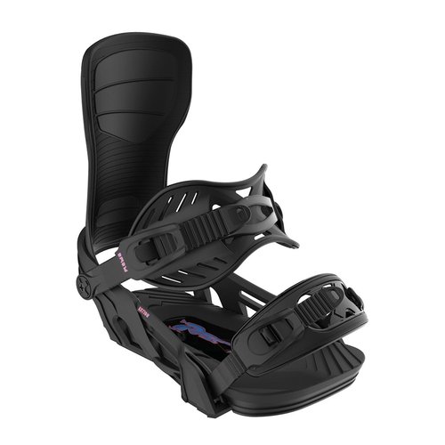 Vist Large View of Product Image Which is New Bent Metal Axtion 2026 Snowboard Bindings Black/Blue/Red- MD