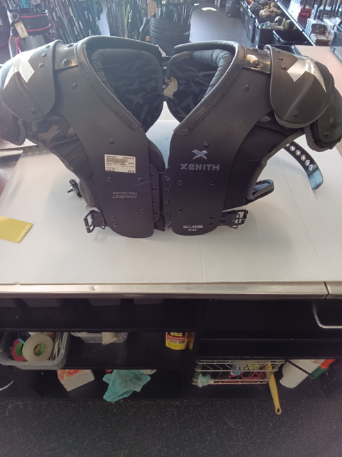 Vist Large View of Product Image Which is Used Xenith PRO LINEMAN FB Shoulder Pads Black 3X