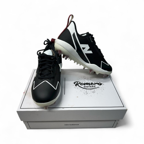 Vist Large View of Product Image Which is Used New Balance FUEL CELL ROMERO DUO COMP BB/SB Cleats Black And White Senior 7