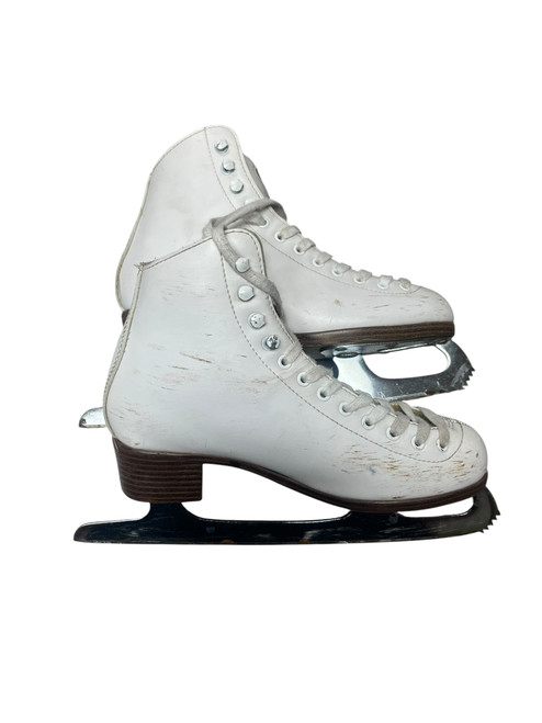 Vist Large View of Product Image Which is Used Riedell SZ 5 WomensFigure Skate White Senior 5