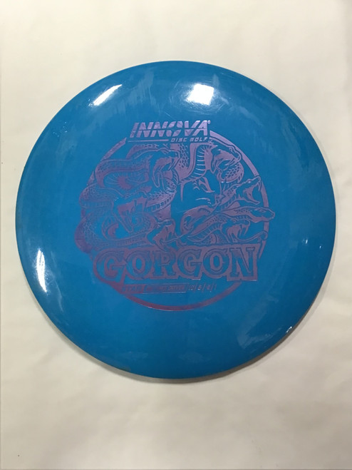Vist Large View of Product Image Which is Used Innova STAR GORGON Disc Golf Driver Royal Blue 176g