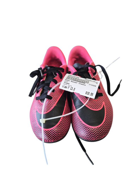 Vist Large View of Product Image Which is Used Nike Soccer Cleats Pink Youth 13.0