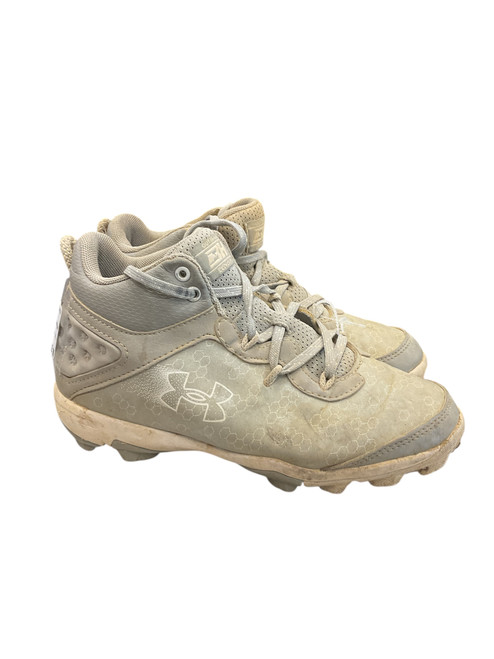 Vist Large View of Product Image Which is Used Under Armour BH SZ 3 BB/SB Cleats Grey Junior 03