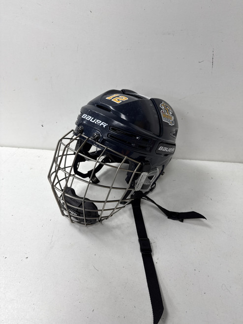 Vist Large View of Product Image Which is Used Bauer RE-AKT Helmet Cage Combo Navy Blue SM