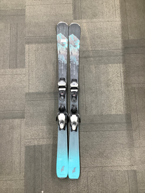 Vist Large View of Product Image Which is Used Nordica WILD BELLE Girls DH Ski/Binding Royal Blue 150 cm