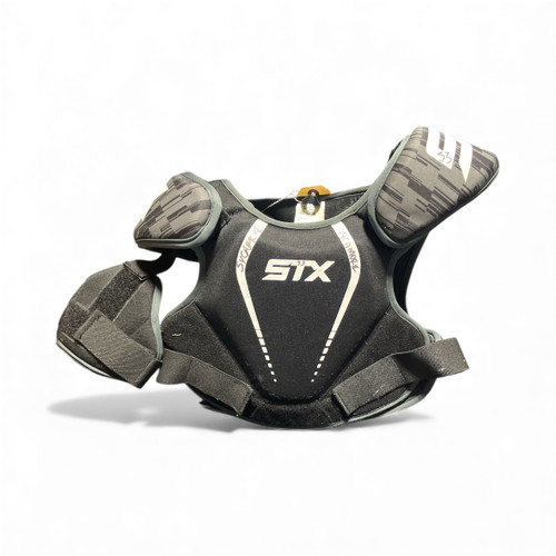 Vist Large View of Product Image Which is Used STX STALLION 75 Lacrosse Shoulder Pads Black MD