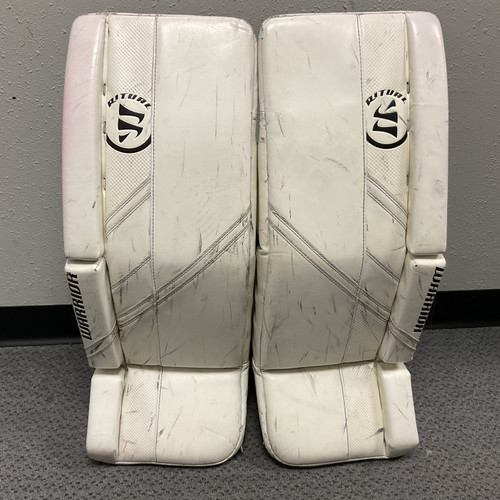 Vist Large View of Product Image Which is Used Warrior RITUAL G5 Goalie Leg Pads Inter White 30" *AS IS*