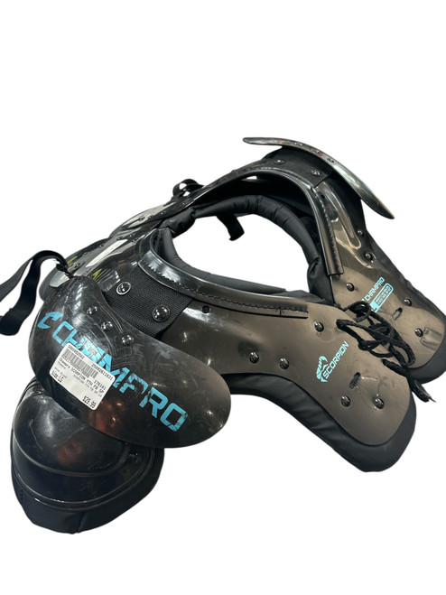 Vist Large View of Product Image Which is Used Champro SCORPION YTH FB SP LG FB Shoulder Pads Black LG