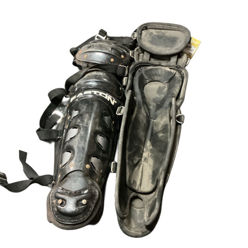 Vist Large View of Product Image Which is Used Easton EASTON CATCHER LEG PROTECTORS Catchers Leg Guards Black Adult