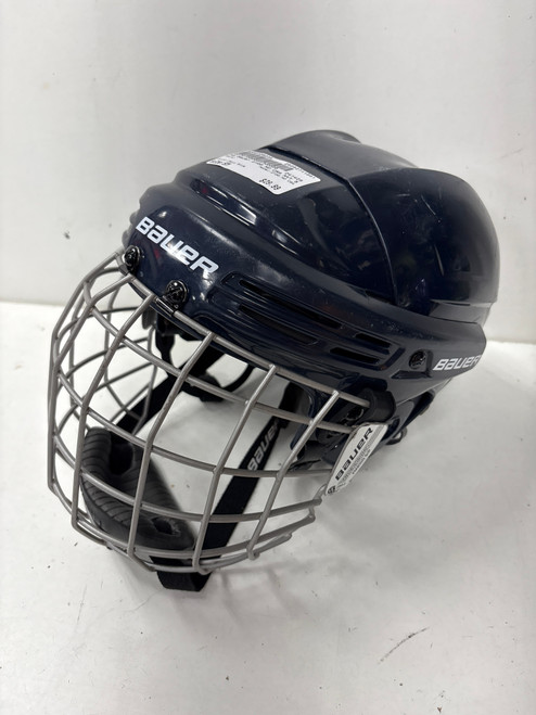 Vist Large View of Product Image Which is Used Bauer 2100 NO CSA Helmet Cage Combo Navy Blue SM