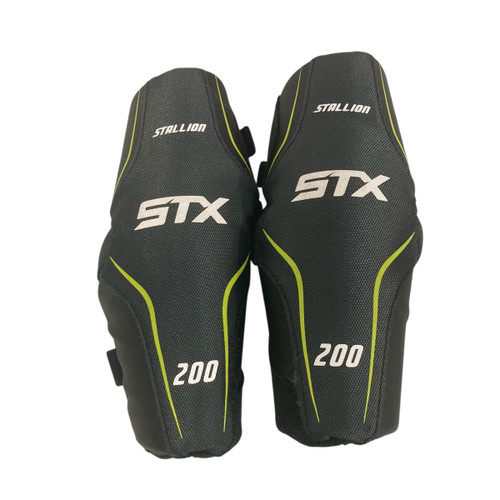Vist Large View of Product Image Which is Used STX SALLION 200 AG Lacrosse Arm Pads/Guards Black MD