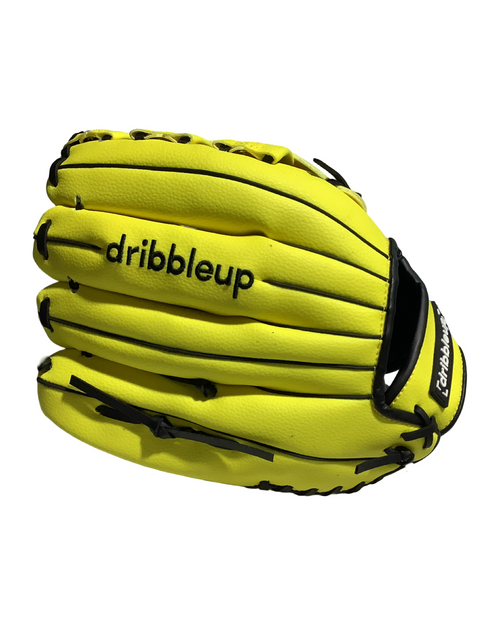 Vist Large View of Product Image Which is Used DRIBBLE UP BB/SB Glove RH Throw Yellow 11 1/2"