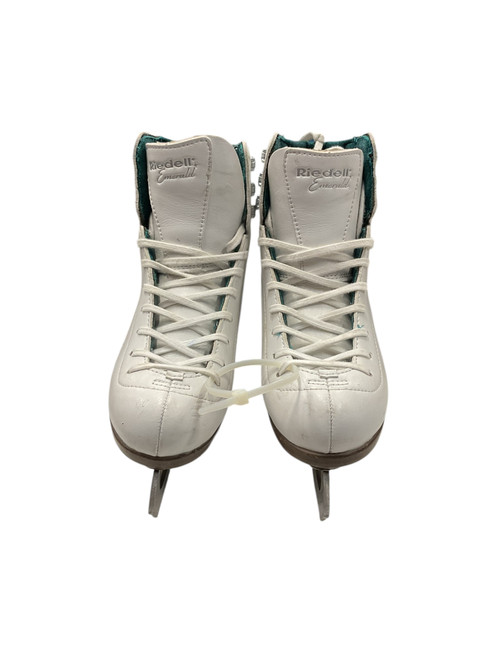 Vist Large View of Product Image Which is Used Riedell EMERALD SZ 3 Girls Figure Skate White Junior 03