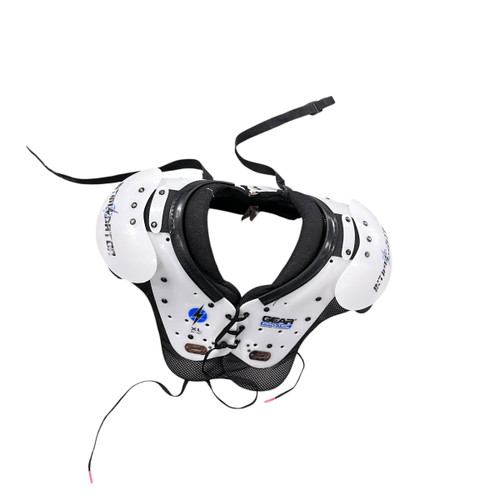 Vist Large View of Product Image Which is Used Pro-Tec GEAR FB Shoulder Pads White XL