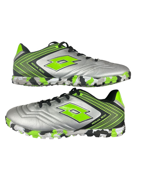 Vist Large View of Product Image Which is Used Lotto Soccer Turf Shoes Grey Junior 06