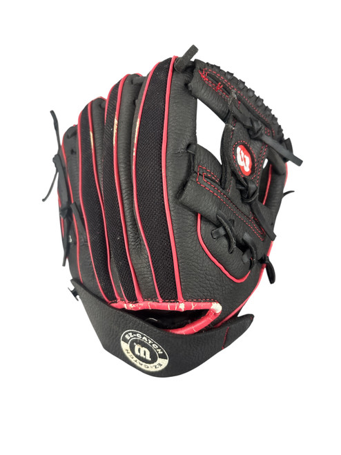 Vist Large View of Product Image Which is Used Wilson A200 BB/SB Glove RH Throw Black 10"