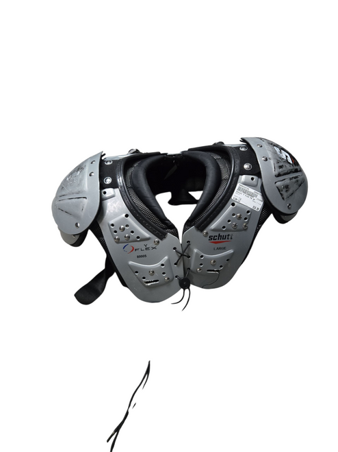 Vist Large View of Product Image Which is Used Schutt Y FLEX FB Shoulder Pads Grey LG