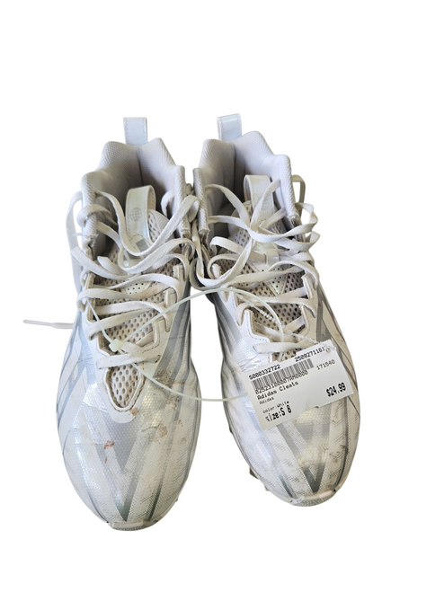 Vist Large View of Product Image Which is Used Adidas Adult FB Cleats White Senior 8