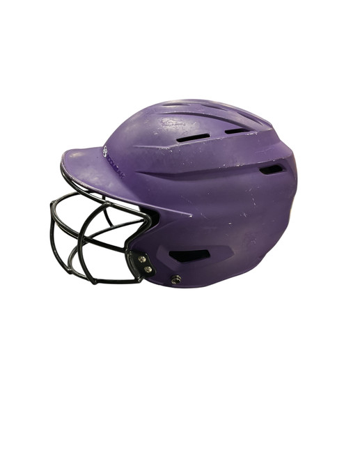 Vist Large View of Product Image Which is Used BoomBah PURPLE W/ MASK Batting Helmet w/Mask Purple One Size