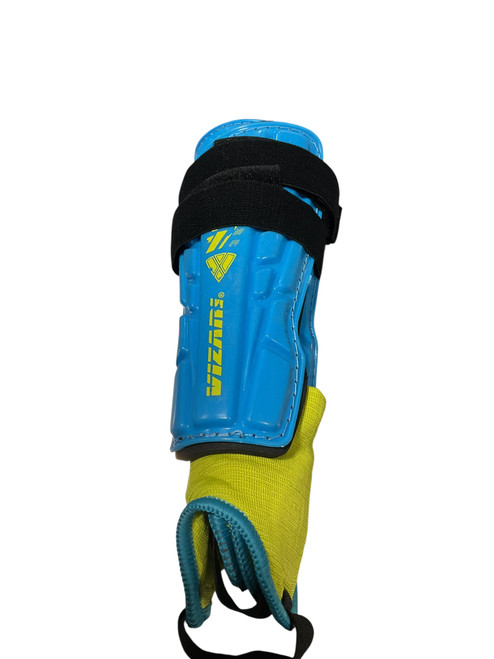 Vist Large View of Product Image Which is Used Vizari Soccer Shin Guards Junior Carolina Blue MD