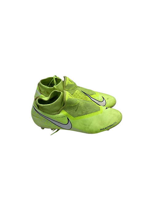 Vist Large View of Product Image Which is Used Nike PHANTOM SZN Soccer Cleats Neon Green Senior 12.5