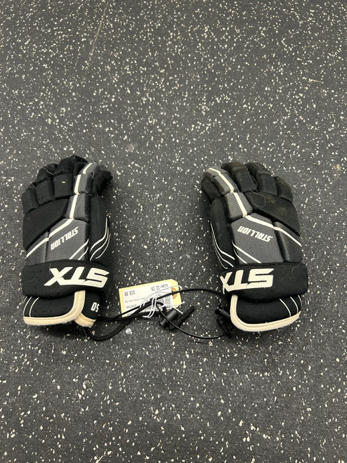 Vist Large View of Product Image Which is Used STX STALLION 50 Lacrosse Gloves Junior Black 12"