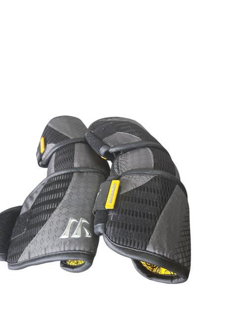 Vist Large View of Product Image Which is Used Warrior MEG-8 Lacrosse Arm Pads/Guards Black MD