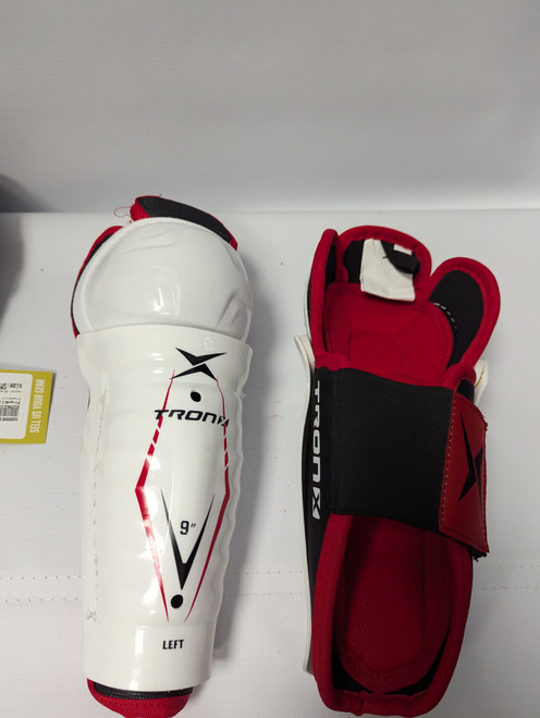 Vist Large View of Product Image Which is Used Tron X Youth Shin Guards White 9"