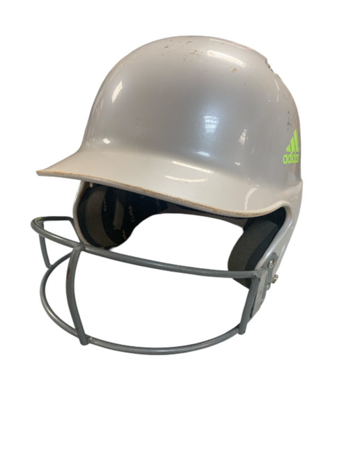 Vist Large View of Product Image Which is Used Adidas ADIDAS HELMET W MASK Batting Helmet w/Mask White M/L