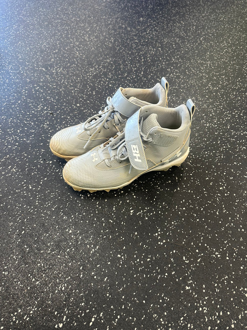 Vist Large View of Product Image Which is Used Under Armour BH BB/SB Cleats Grey Senior 7