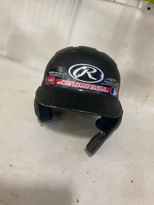 Vist Large View of Product Image Which is Used Rawlings BATTING HELMET Batting Helmet No Mask Black M/L